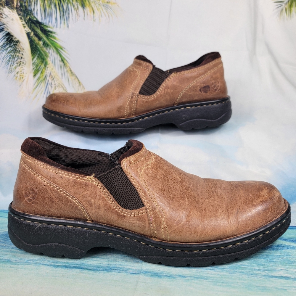 Ariat Loden Chestnut Leather Slip On Womens 10B